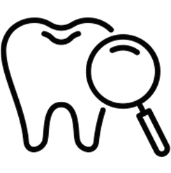 Examining a tooth under magnification: a symbol of the detailed care offered at a multispeciality dental clinic in Indore.